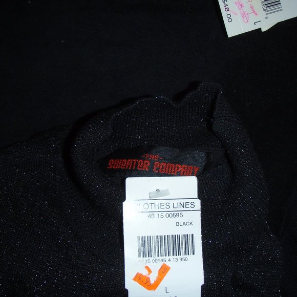 NWT The Sweater Company Black Sleeveless Top, Size Small - Picture 3 of 4